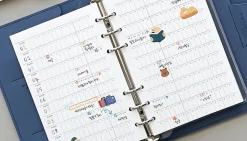 Time Tracking 6 Ring A6 Planner Refill