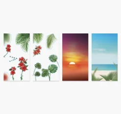 Tropical Sunset Layered Sticker Set