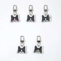 Tuxedo Cat Emoji Acrylic Key Ring