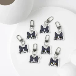 Tuxedo Cat Emoji Acrylic Key Ring
