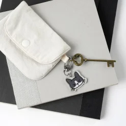 Tuxedo Cat Emoji Acrylic Key Ring