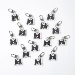 Tuxedo Cat Emoji Acrylic Key Ring