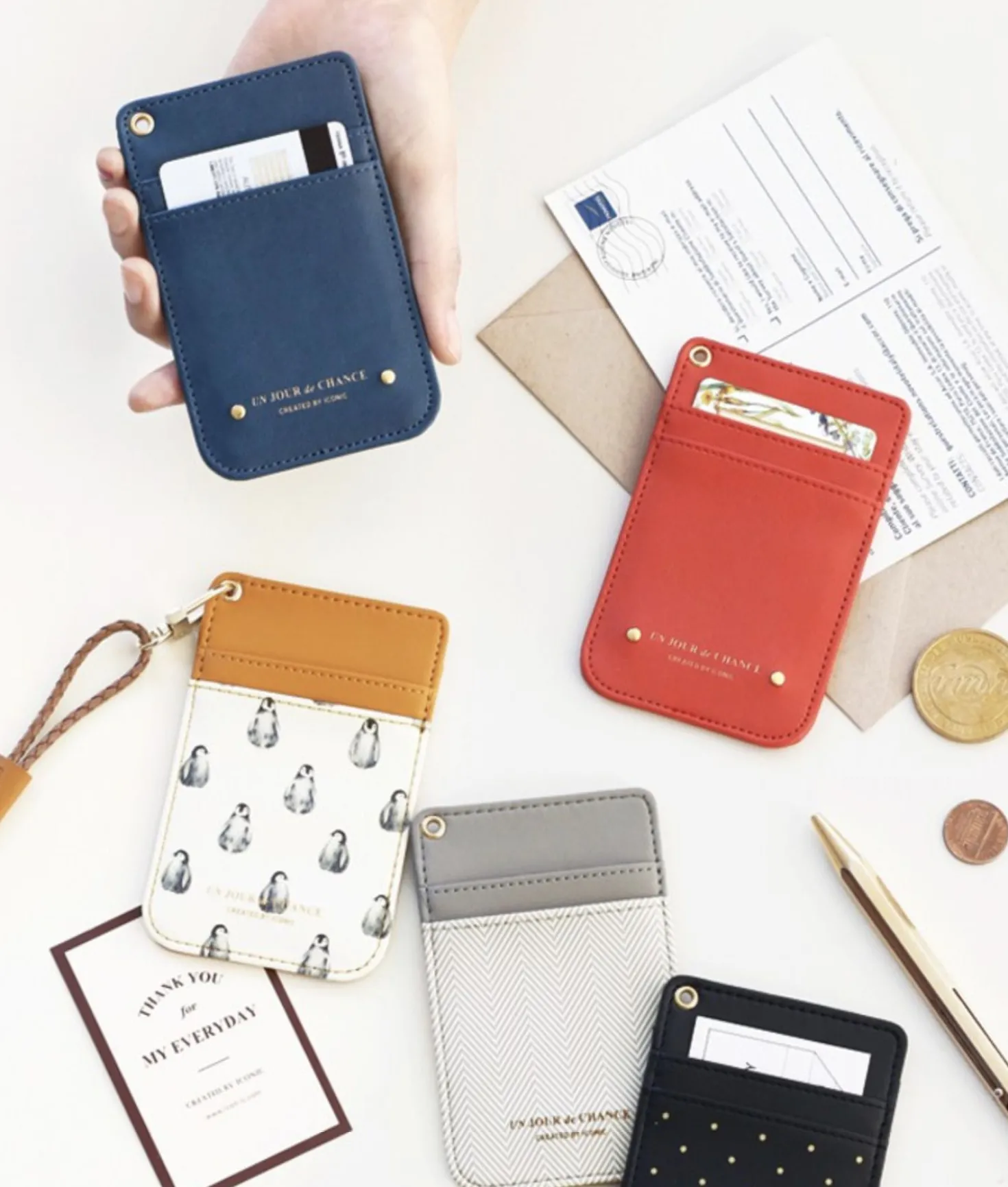 Un Jour De Chance Card Case & Neck Strap Set