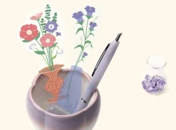 Vase Flower Clear Bookmark