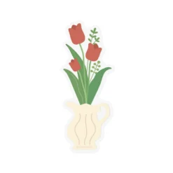 Vase Flower Clear Bookmark