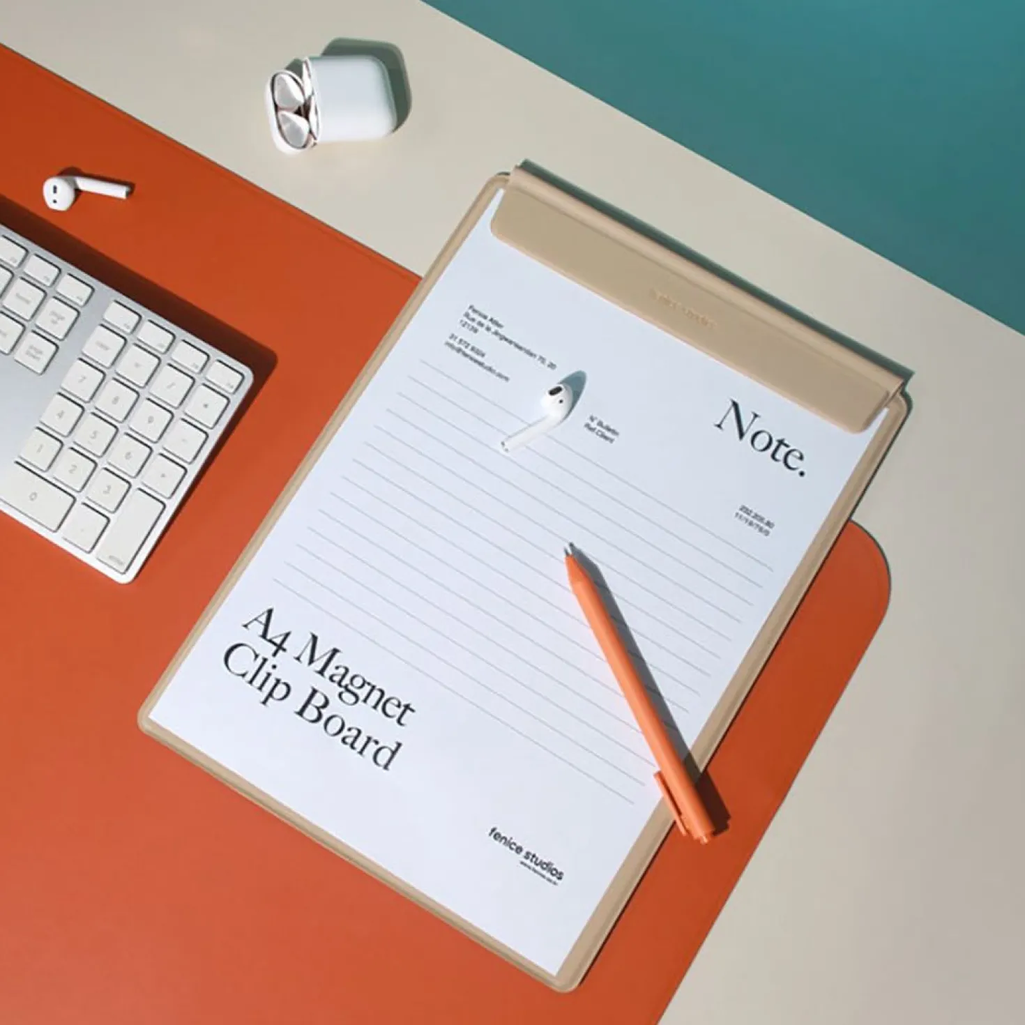 Vegan Leather A4 Magnetic Clipboard