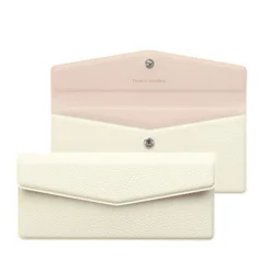 Vegan Leather Button Envelope Pouch
