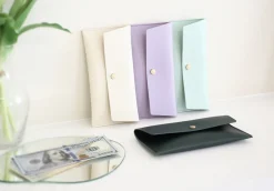 Vegan Leather Cash Envelope Pouch