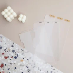 Vertical Translucent 6 Ring A5 Index Tabs