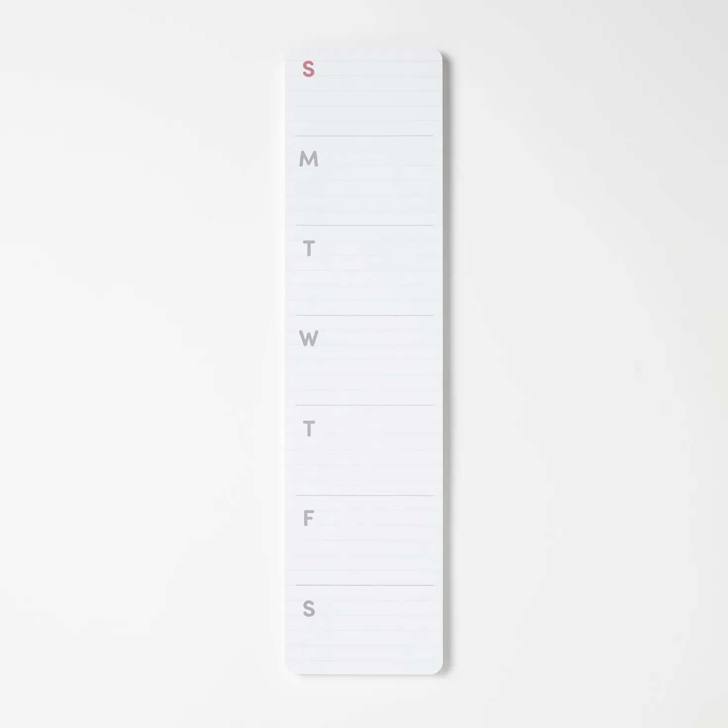 Vertical Weekly Schedule Sticky Note