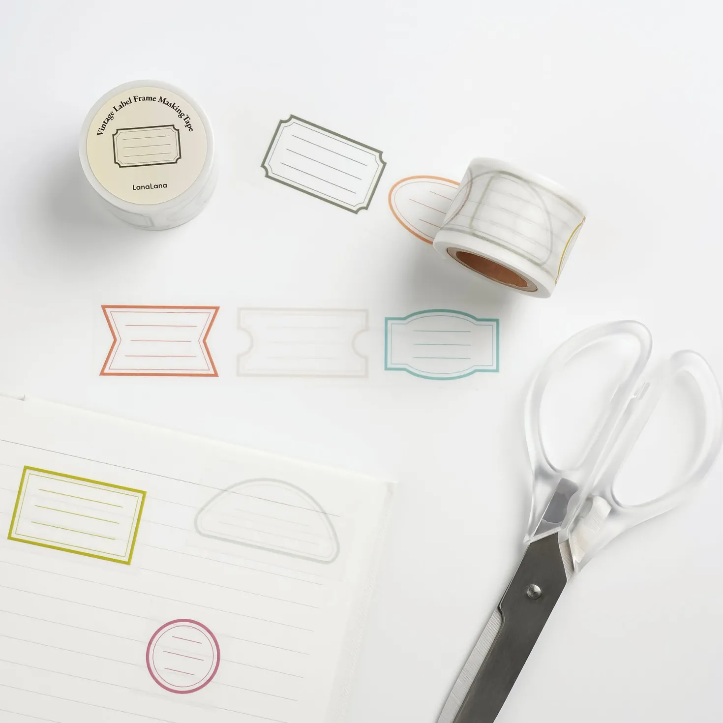 Vintage Label Frame Masking Tape