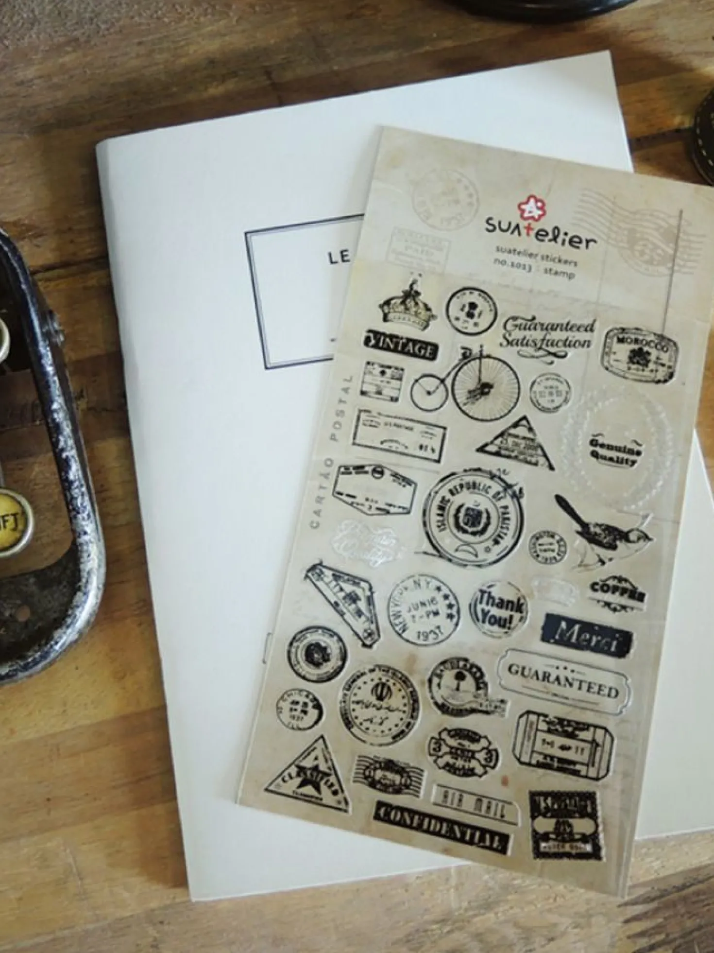 Vintage Stamp Deco Sticker