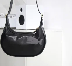 Whale Vegan Leather Key Ring