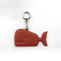 Whale Vegan Leather Key Ring