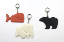 Whale Vegan Leather Key Ring
