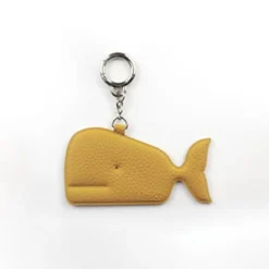 Whale Vegan Leather Key Ring