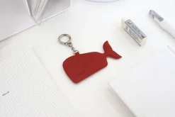 Whale Vegan Leather Key Ring