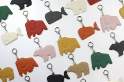 Whale Vegan Leather Key Ring