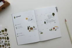 White Stitched Monthly Planner