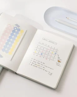 Wide Record Hardcover Grid Notebook v2