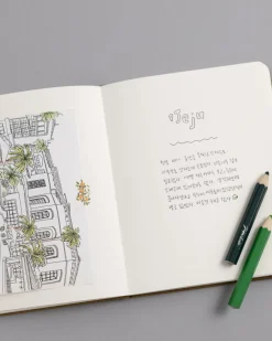 Wide Record Hardcover Plain Notebook