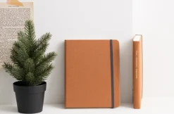 Wide Record Hardcover Plain Notebook