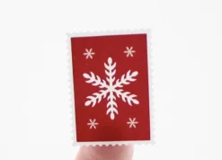 Winter Holiday Stamp Deco Sticker