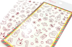 Winter Red Line Deco Sticker