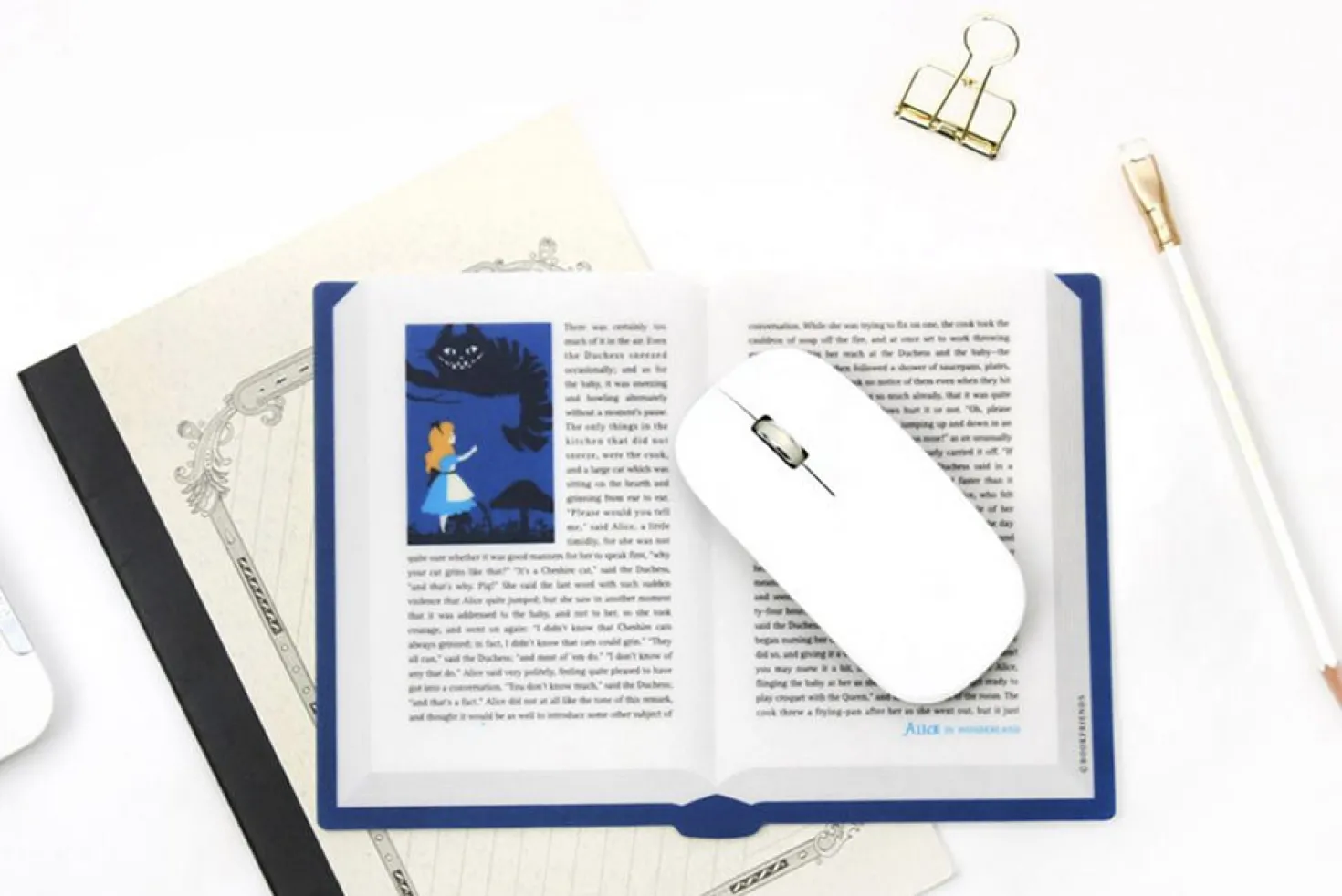 World Literature Opened Book Mouse Pad
